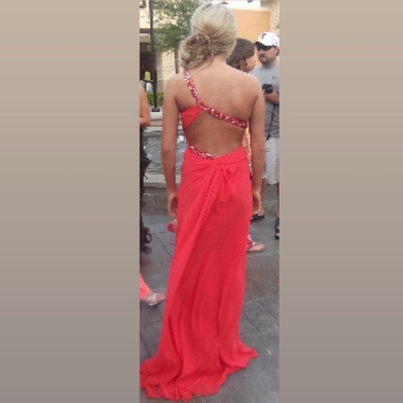 Coral Formal Dress - Picture 2 of 6